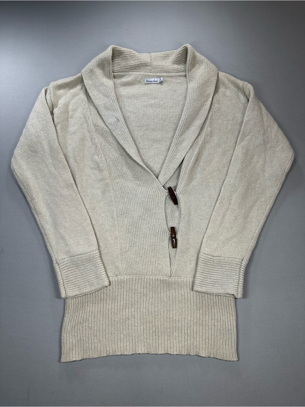Steven Alan Wool Pullover Sweater, Shawl Collar & Toggle Buttons - Womens Medium